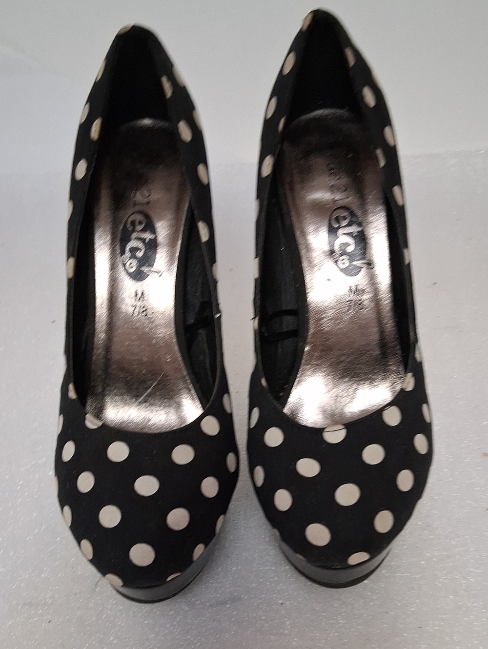 Rue21 Black and White Polka Dot Platform Pumps